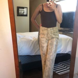 Trendy Shiny Snakeskin Pants